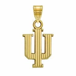 LogoArt Indiana Hoosiers Sterling Silver 14K Gold Plated Small Pendant