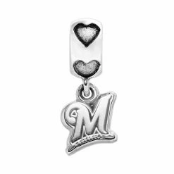 LogoArt Milwaukee Brewers Sterling Silver Team Logo Charm