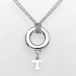 LogoArt University Of Tennessee Volunteers Sterling Silver Halo Pendant