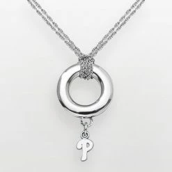 LogoArt Philadelphia Phillies Sterling Silver Logo Halo Pendant