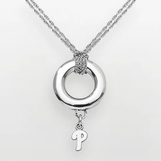 LogoArt Philadelphia Phillies Sterling Silver Logo Halo Pendant