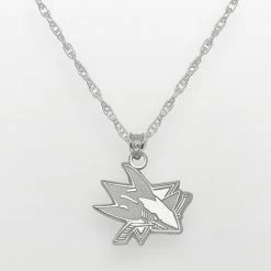 LogoArt San Jose Sharks Sterling Silver Logo Pendant