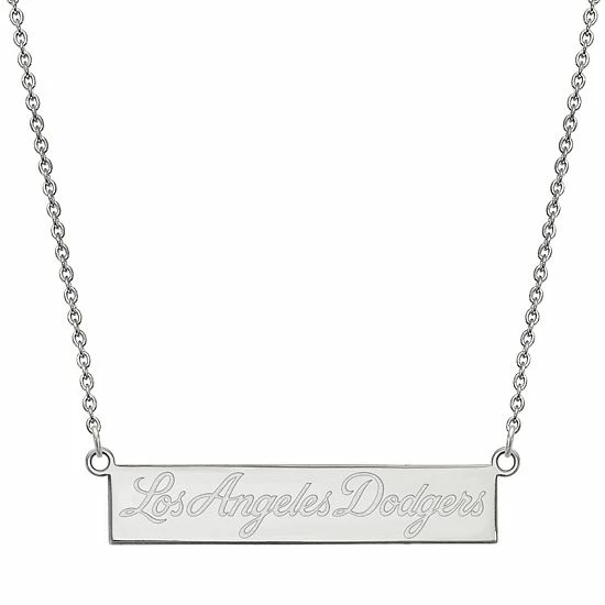 LogoArt Sterling Silver Los Angeles Dodgers Small Bar Necklace - Image 2