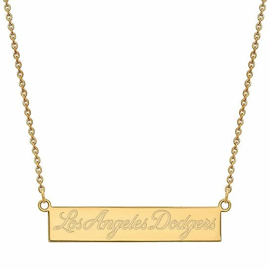 LogoArt Sterling Silver Los Angeles Dodgers Small Bar Necklace - Image 3
