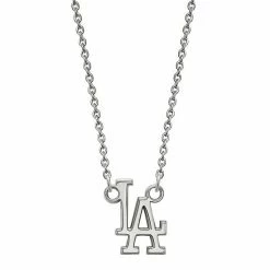 LogoArt Sterling Silver Los Angeles Dodgers Small Pendant Necklace
