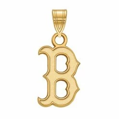 LogoArt 10k Gold Boston Red Sox Small Pendant 10k White Gold