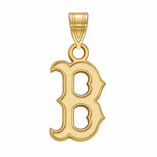 LogoArt 10k Gold Boston Red Sox Small Pendant 10k White Gold - Image 2