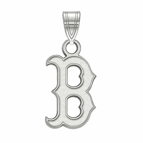 LogoArt 10k Gold Boston Red Sox Small Pendant 10k White Gold - Image 3