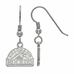 LogoArt Sterling Silver Colorado Rockies Extra-Small Dangle Earrings