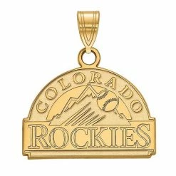 LogoArt 10k Yellow Gold Colorado Rockies Small Pendant
