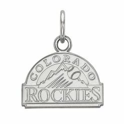 LogoArt 10k White Gold Colorado Rockies Extra-Small Pendant
