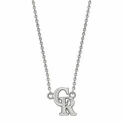 LogoArt Sterling Silver 14k Gold-Plated Colorado Rockies Extra-Small Pendant Necklace