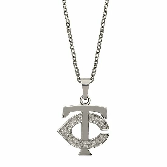 LogoArt Stainless Steel Minnesota Twins Pendant With Extender Necklace
