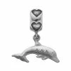 LogoArt Sterling Silver Delta Delta Delta Sorority Dolphin Charm