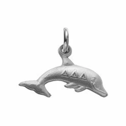 LogoArt Sterling Silver Tri Delta Sorority Dolphin Charm
