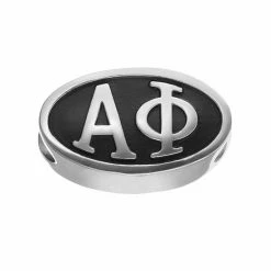 LogoArt Alpha Phi Sterling Silver Oval Bead