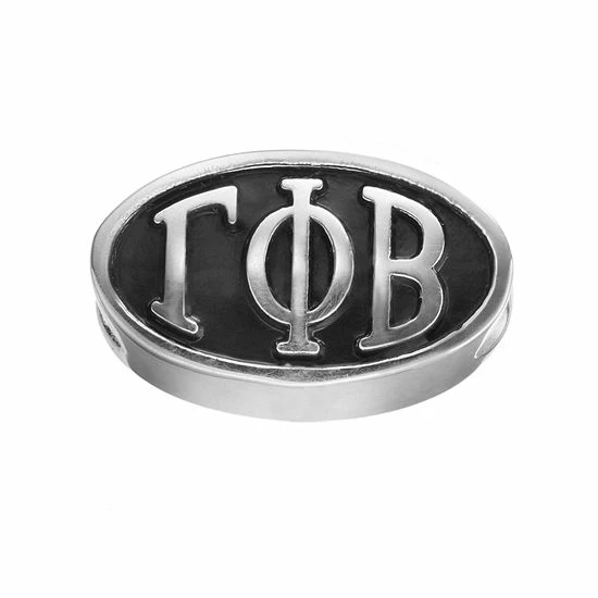 LogoArt Gamma Phi Beta Sterling Silver Oval Bead