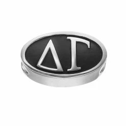 LogoArt Delta Gamma Sterling Silver Oval Bead