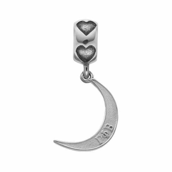 LogoArt Sterling Silver Gamma Phi Beta Sorority Crescent Moon Charm