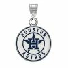 LogoArt Houston Astros Enamel Logo Pendant Sterling Silver