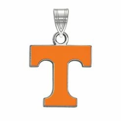 LogoArt Tennessee Volunteers Sterling Silver Rhodium Plated Small Enamel Pendant