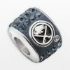 LogoArt Buffalo Sabres Sterling Silver Crystal Logo Bead