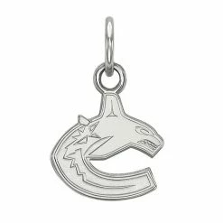 LogoArt Vancouver Canucks 14k Gold Over Silver Mini Logo Pendant Goldtone