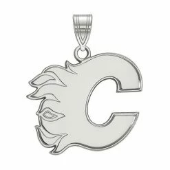 LogoArt Calgary Flames 14k Gold Large Pendant 14k White Gold -LogoArt Sales Store unnamed file 816
