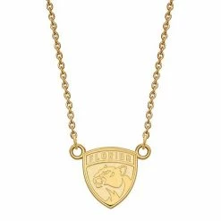 LogoArt Florida Panthers 10k Gold Small Logo Pendant Necklace 10k Yellow Gold