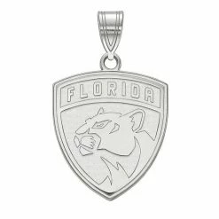 LogoArt Florida Panthers Sterling Silver Large Logo Pendant