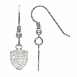 LogoArt Florida Panthers Sterling Silver Mini Wire Dangle Earrings