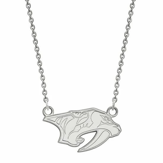LogoArt Nashville Predators Sterling Silver Small Logo Pendant Necklace - Image 2