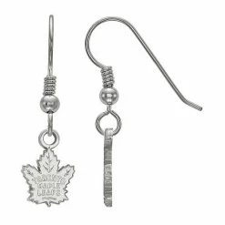 LogoArt Toronto Maple Leafs Sterling Silver Mini Logo Dangle Earrings