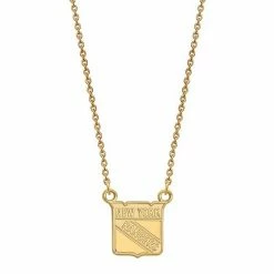 LogoArt New York Rangers 14k Gold Small Logo Pendant Necklace
